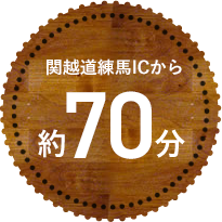 関越道練馬ICから70分